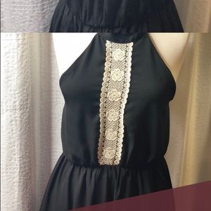 short black/cream dress
